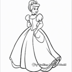 Simple Cinderella in Rags Coloring Pages for Children 1