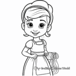 Simple Cinderella in Rags Coloring Pages for Children 2