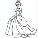 Simple Cinderella in Rags Coloring Pages for Children 4