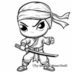 Simple Ninja Coloring Pages for Children 2