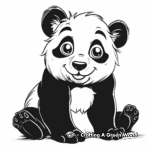 Simple Panda Coloring Pages for Beginners 1