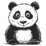 Simple Panda Coloring Pages for Beginners 2