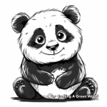 Simple Panda Coloring Pages for Beginners 4