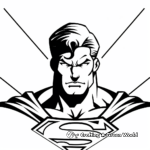 Simple Superman Outline Coloring Pages for Kids 1