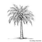 Single Palm Tree Coloring Pages 1