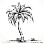 Single Palm Tree Coloring Pages 2