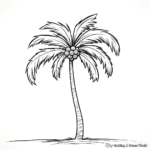 Single Palm Tree Coloring Pages 3
