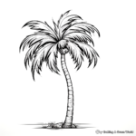 Single Palm Tree Coloring Pages 4
