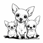 Small Dog Breed: Chihuahua Family Coloring Pages 2