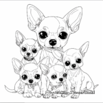 Small Dog Breed: Chihuahua Family Coloring Pages 3