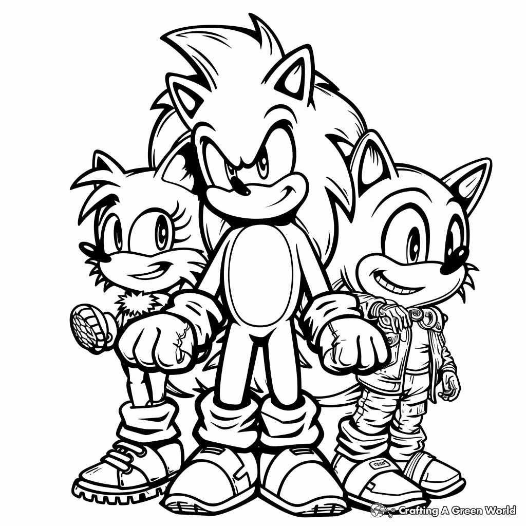 Sonic The Hedgehog 4 Movie Coloring Pages One For All