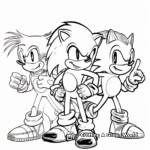 Sonic and Friends: The Sonic the Hedgehog Movie Coloring Pages 4