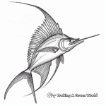 Soothing Sailfish Coloring Pages for Relaxation 1