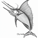 Soothing Sailfish Coloring Pages for Relaxation 2
