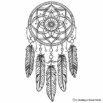 Spiritual Native American Dream Catcher Coloring Pages 4