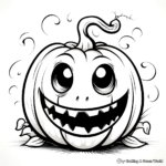 Spooky Halloween Pumpkin Coloring Pages 3