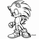 Stark Black and White Sonic the Hedgehog Movie Coloring Pages 2