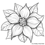Stylized Poinsettia Coloring Pages for Art Lovers 4