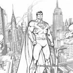 Superman in Metropolis: City-Scene Coloring Pages 4