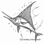 Swimming Sailfish Coloring Pages for Toddlers 1