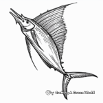 Swimming Sailfish Coloring Pages for Toddlers 3