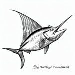 Swimming Sailfish Coloring Pages for Toddlers 4