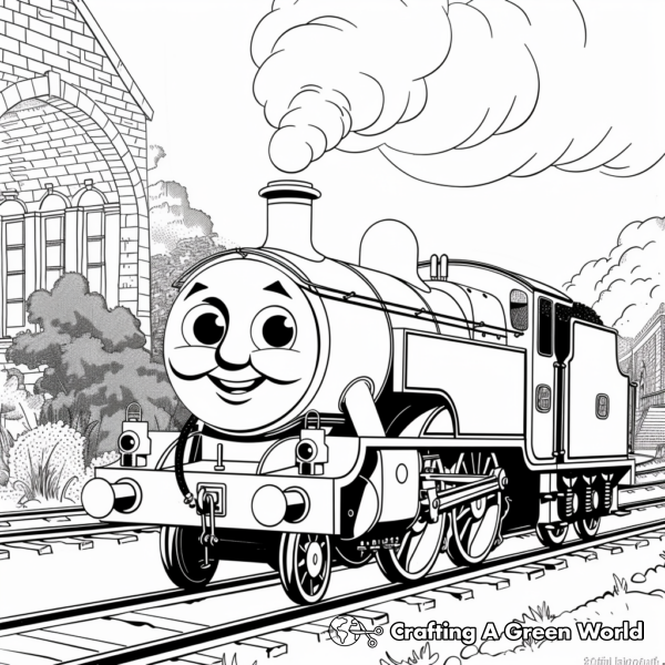 Thomas the Train Character Spotlight Coloring Pages 1
