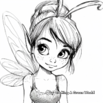 Tinkerbell in Thought: Dreamy Coloring Pages 3
