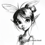 Tinkerbell in Thought: Dreamy Coloring Pages 4
