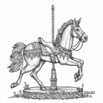 Traditional Carousel Horse Coloring Pages 1