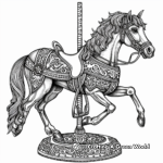 Traditional Carousel Horse Coloring Pages 2
