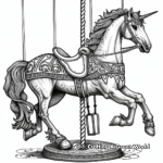 Traditional Carousel Horse Coloring Pages 4