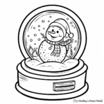Traditional Christmas Snow Globe Coloring Pages 3