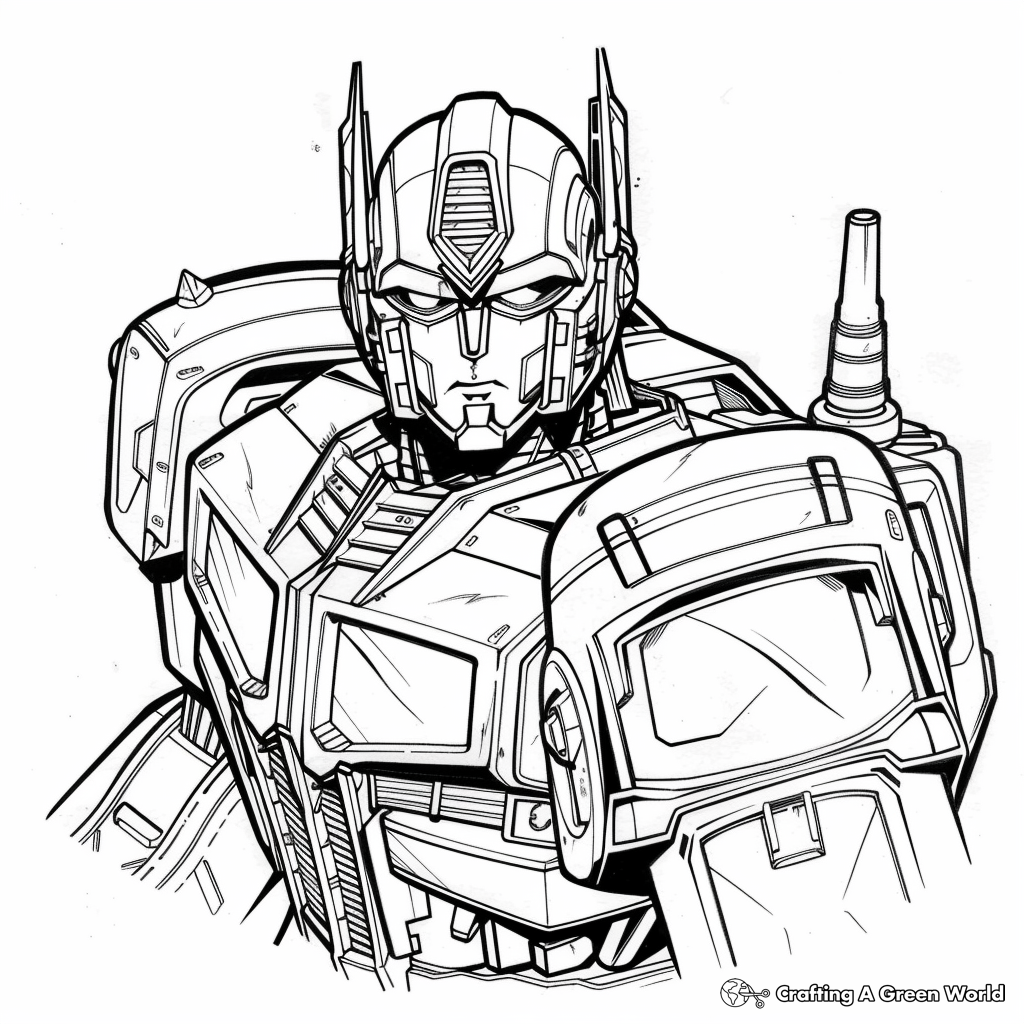 Optimus Prime Coloring Page Coloringusbible Character Coloring Pages