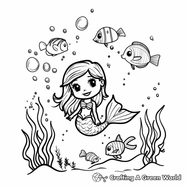 Mermaid Princess Coloring Pages - Free &amp; Printable!
