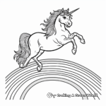 Unicorn Frolic Over Rainbow Coloring Pages 4