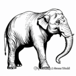Vintage Circus Elephant Coloring Pages 2