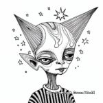 Weird and Wonderous Star-being Coloring Pages 2