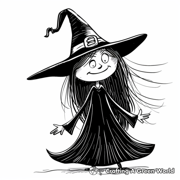 Witch Coloring Pages - Free &amp; Printable!