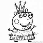Whimsical Peppa Pig Fairy Princess Coloring Pages 2