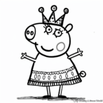 Whimsical Peppa Pig Fairy Princess Coloring Pages 3