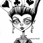 Whimsical Queen of Hearts Court Coloring Pages 3