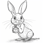 White Rabbit Checking His Pocket Watch Coloring Pages 1