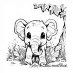 Wild Jungle Elephants Coloring Pages 3