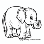Wild Jungle Elephants Coloring Pages 4