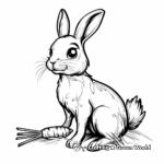 Wild Rabbit with Carrot Coloring Pages 3