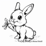 Wild Rabbit with Carrot Coloring Pages 4