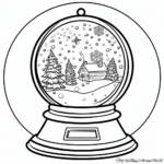 Winter Wonderland Snow Globe Coloring Pages 1