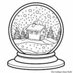 Winter Wonderland Snow Globe Coloring Pages 4