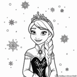 Winter Wonderland with Anna Coloring Pages 1